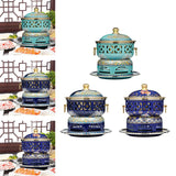 Practical Cloisonne Hot Pot For Shabu Buffet & Stew - Camping Cooker
