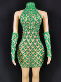 Summer Fashion Elegant Bling Gold Off Shoulder Evening Sequin Ball Dress Party