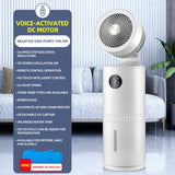 Household Tower Bladeless Air Purifier & Standing Humidifier Water Spray Fan with 50W Power