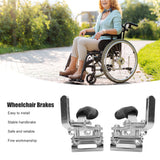 Wheelchair Hand Brake Assembly Wheelchair Brakes Stable 1 Pair for Electric Wheelchairs