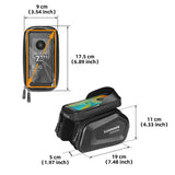 Phone hard case Waterproof Reflective Large capacity Top tube MTB Road Bicycle Saddle Head Front beam bag