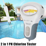 2 In 1 Water Quality Testing Device PC-102 PH Tester For Swimming Pool SPA Water Chlorine Tester CL2 Measuring