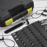 1000 Pcs Plastic Tamper Fire Extinguisher Security Tags Seals Safety Numbered Zip Ties Labels Black