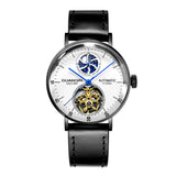 GUANQIN New Mechanical Tourbillon Luxury Men's watches Steel shell Moon Phase Automatic watch for men Waterproof Leather Watch