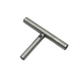 5.9 Inch Stainless Steel Threaded Connection Round Bar Turning Lathe Tool Rest Removable Woodworking Turning Tool Holder