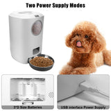Pet  Food Feeders Food Dispenser 4.5L With Voice Record Pet Bowl Automatic Dog Cat Food Container Auto Cat LCD Screen Timer