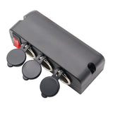 3 Socket Cigarette Lighter Splitter 12V Power Outlet Adapter with LED On/Off Switches for Car Rv Truck Marine Boat