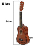 21 Inch 6 Small Mini Basswood Guitar With Pick Strings Musical Instruments Toy For Children Kids