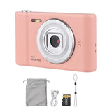 1080P w 32GB TF Card Video Camera 50MP Photo Dual Lens 2.4“ Screen 8X Digital Zoom Built-in Battery