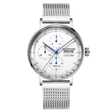 GUANQIN-Men's Automatic Mechanical Watch, Waterproof Men's Accessories, With Date Display And Power Reserve, Stainless Steel