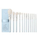 Blue and White Porcelain Makeup Brush Set Portable Concealer Brush Soft Hair Set 12 Pieces