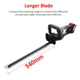 Cordless 21V Battery Bush Electric Hedge Trimmer Pruning 21 Inch Dual-Action Blade for Shrub Branch