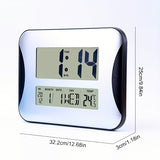 1pc LCD Large-character Clock, Large-screen Perpetual Calendar Desktop Wall Clockwith Button, Time Week Temperature Year Month Day Display Function Alarm Function (without Battery)