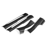 4Pcs Inner Door Sill Cover Carbon Fiber Trim Sticker Fit Macan 2014 2015 2016 2017 2018 2019 2020 Car Styling