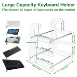 3-Tier Holder Display Stand Shelf for Storage Three Mechanical Keyboard Transparent