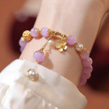 Single Circle Purple Lithium Glow String With Flower Pendant