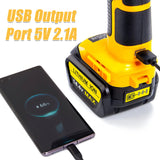 18W 2000LM Flashlight Portable LED Work Light with USB Port Spotlight for /Milwaukee/ 20V Max Li-ion Battery