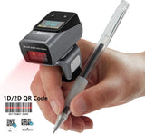 Eyoyo 2D Bluetooth Barcode with Screen Mini Wearable Wireless Finger QR Bar Code Scanner Reader Ring Scanners