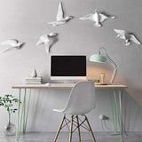 5PCS Seagull Resin Flying Bird Sculpture 3D Art Ornament Decoration Wall Stickers For Home Decor