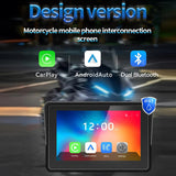 Motorcycle Navigator 5 Inch 1000Nit Screen Ipx7 Waterproof Cables Support Wireless Carplay Android Auto Tire Pressure Monitoring