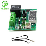 W1209 RGB light DC 12V heat cool temp thermostat control switch temperature controller thermometer thermo