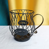 1pc Pod Baskets, K Cup Holder, Coffee Pod Holders, For 35 K Cups Keurig Storage Organizer, Coffee Bar Accessories For Counter, Black, Kitchen Storage Supplies