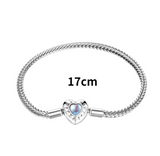 Simple Heart-shaped Moonstone Bracelet With Heart