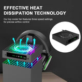 Rgb Light Game Console Fan with Adjustable Speed Usb Port Effective Heat Dissipation Cooler for Gaming