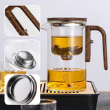 Water Separation With Wooden Handle Witchcraft Magical Glass Teapot Rubber Stopper And Strainer