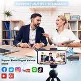 3-in-1 Lavalier Lapel Wireless Microphone Professional Mini Mic for Mobile Phone Camera Studio Use Live Streaming Teaching