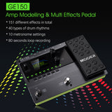 MOOER GE150 Amp Modeling & Multi Pedal - 55 Amplifier Models, 151 Effects, 80s Looper, 40 Drum Rhythms, 10 Metronome, Tap Tempo