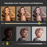 Andoer 2 Pack Photography Fill Panel 45W LED Kit 2800K-6500K with Desktop Light Stand for Video Live Streaming