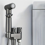 1pc Gun Gray ABS Toilet Spray Gun, Irrigator With Bracket, Female Washer Spray Head, Toilet Water Gun, Handheld Bidet Sprayer Kit