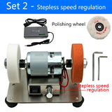 100W Double hine Artifact Table Grinder Motor Micro Coarse and Fine Polishing Electric Grinding Wheel Grindig Stone