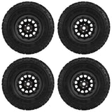 4pcs Metal 2.2 Beadlock Wheel Rim Tires Set For 1/10 Rc Crawler Car Trx4 Trx6 Axial Scx10 Rr10 Part