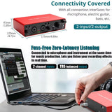 4i4 3rd Gen 4 in4 Out USB Audio Interface Recording Sound Card For Guitar Bass Microphon