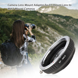EF-M4/3 Camera Mount Adapter Ring Focus Reduce Aperture Enlarge for Canon EF Lens to DMC-DX85/GH4/GH5/GF1 Cameras
