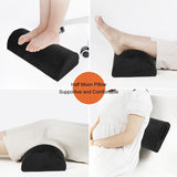 Half Moon Black Ankle Knee Neck Lumbar Support Cushion Elderly People Home Memory Foam Semi Roll Leg Pillow