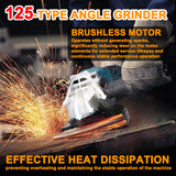 125 Type Angle Grinder Brushless Motor Electric Grinding Tools Handheld Lithium Cutter Utility Power Tool Polishing
