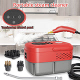 High Temperature Pressurized Handheld Steam Cleaner with Brush Heads - For Kitchen, Furniture, Bathroom & Car