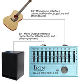 IRIN Mini 10-Band EQ Effect Pedal for Guitar & Bass - True Bypass, Aluminum Alloy Body - 2024 Musician's Essential