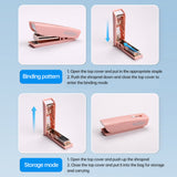 Effortless Desktop HandHeld Office Stapler 15 Sheet Capacity Support 24/6 or 26/6 Staple with Staples Remover