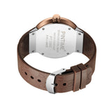 PINTIME Watch Men Top Brand Mechanical Watches Automatic Skeleton Moon Pharse Wristwatch Waterproof Luminous Relogio Masculino