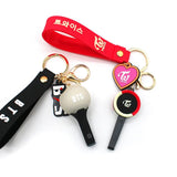 Black and pink support bar keychain
