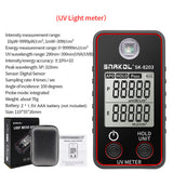SK-8203 High Precise Ultraviolet Illuminometer Portable Illuminance Handheld Illumination Test Meter LCD Display with Data