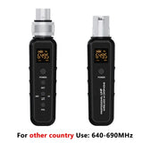 Microphone Converter Wireless Mic Transmitter+Micro Phone Receiver System XLR Adapter UHutomatic for Condenser Dynamic Audio