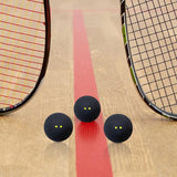 3Pcs Double Yellow Dot Lightweight Gear Training for Club Games Squash Racket Balls Compeon Sports