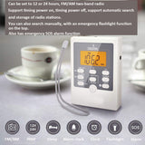 FM AM Radio Mini Portable Stereo Receiver Support Automatic Search Time Display Alarm Function with LED Display