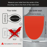 1pc Red V-shaped Red Replacement Toilet Cover, Quiet Close Features And Adjustable Hinge Toilet Seat Cover, Suitable For Various Toilets