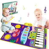 5.08 Cm 1 Baby Toys For 1 Year Old Boy Girl, Toddler Piano Keyboard & Drum Floor Mat